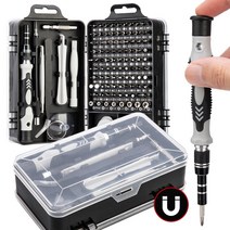 Store25(상표등록) 115 in 1 정밀 드라이버세트 비트 플렉시블 y 삼각 U 별모양 육각 사각 홀육각별 오각별 포지 육각형, 1개