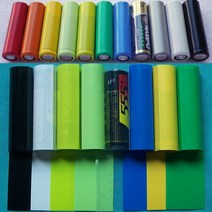열수축튜브 자동차 전선 배선 투명 100/200/500pcs AA 배터리 PVC 열 수축 튜브 폭 23mm 길이 절연 필름 랩, 01 클리어_01 100pcs
