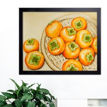 나봄갤러리 감과 바구니 감그림 액자, 1.심플 블랙 액자