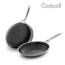 쿡셀 블랙큐브 프라이팬 (더블코팅) / 스텐 후라이팬, 22cm, 1개