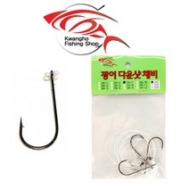 대광어 스트레이트광어채비 다운샷채비 생미끼채비 웜, 대광어스트레이트훅3/0 (3개입)