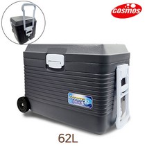 [트윈스몰] 코스모스 바퀴달린 아이스박스 62L 대용량 아이스박스 캐리어 이동식 쿨러, 단일