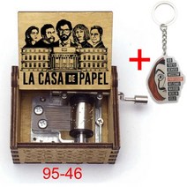 La Casa De Papel Bella Ciao 프린트 뮤직 박스 살바도르 달리 머니 페이퍼 하우스 뮤지컬 핸드 남성 여성 262809, 레이크 블루