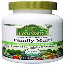 NaturesPlus Source of Life Garden Certified Organic Family Chewable Multivitamin - 60 Vegan Chewable, 1, 기타