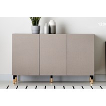 미니멀 모던 트랜디 높은 TV거실장(120cm 6색) 티브다이 안방 앤틱 서랍장, 다리형-웜그레이