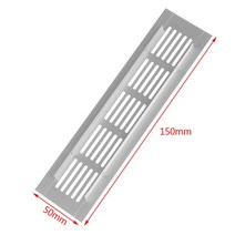 인라인 덕트 환풍기 50mm 알루미늄 직사각형 캐비닛 옷장 에어 벤트 그릴 환기 커버 천공 시트 1 피스, [01] 50x150mm