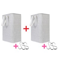 어반서플라이 1+1 대용량 분리수거함 빨래바구니 75L, 그레이, 1개