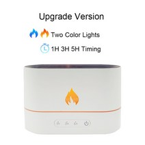 usb 에센셜오일 디퓨저 불꽃 불멍가습기 아로마디퓨저 초음파 공기가습기 홈 오피스, 하얀