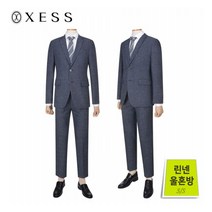 제스 (제스) 린넨혼방 믹스텍스쳐 패턴 울혼방 수트세트(X0BJA2916_S)