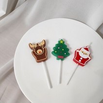 크리스마스 캔들 생일초 산타 루돌프 트리 3종세트