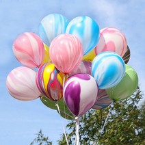 [지호] 마카롱 라텍스풍선 10개입 / 고무풍선/풍선/땡땡이풍선/알러뷰풍선, 마블링 라텍스풍선 10개입_컬러믹스