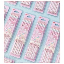 마이멜로디 12본 지우개 삼각연필세트(HB), 핑크