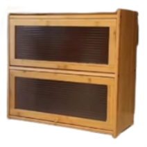 미니찬장 원목 그릇장 그릇 장식장 조미료 머그컵, 플립도어그레이-3단42cm