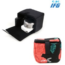 IFG IFG 미러리스 카메라 보관 파티션 가방, 블랙