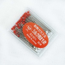 (오렌지미싱) 홍백핀 일제 실크핀 내열 시침핀