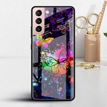 삼성 갤럭시 S22S20FE S21S23플러스 휴대폰 커버 S105G S9노트 20울트라 10라이트 쉘 나비 샤인 유리 케이스