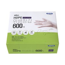 코멕스 HDPE 위생장갑 600매 일회용장갑 대용량, 1개, 600개입