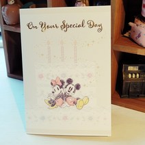 미키마우스 멜로디카드 생일카드 디즈니 LED