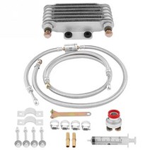 오토바이엔진 오일 쿨러 엔진 냉각 라디에이터 시스템 키트 혼다 GY6 100CC-150CC 오토바이 모터 액세서리, 01 은