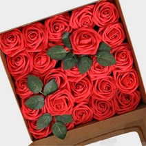 비누 꽃다발 케이스 장미 선물 상자 DIY 용돈박스 비누플라워 축제 클립, 블루