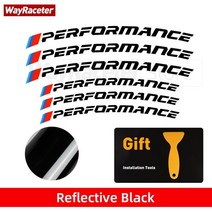 자동차캘리퍼 6Pcs 자동차 브레이크 캘리퍼스 스티커 고온 방수 비닐 데칼 BMW호환호환 F20 E90 Z4 X3, 01 A Reflective black