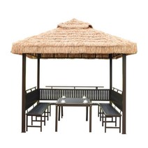 한옥 정자 전원주택 원두막 옥상 야외 오두막 초가집, 3x3m 초가 정자 + 천막 천