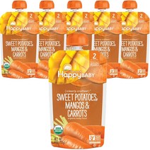 해피베이비 클리어리 크래프티드 어린이 스무디 113g, 고구마+망고+당근, 6개
