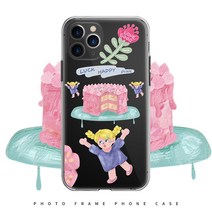 투명 러브 케이크 유화 휴대폰 케이스