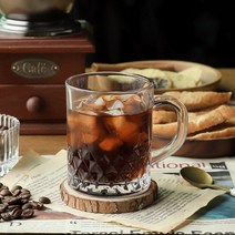 카페 예쁜커피잔 라떼잔 유리머그컵 라떼머그컵 유럽감성, 3006 핸들머그 250ml