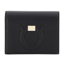 페라가모 22FW 간치니 시티 반지갑 블랙 22-D514 0736967