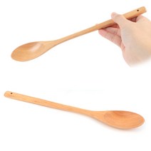 원목조리기구 튀김롱스푼 천연나무 향균 비취조리숟가락 우드빅롱스푼