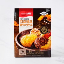 [메가마트]삼립 그릭슈바인 치즈비프 함박스테이크 354g(118g*3), 1개