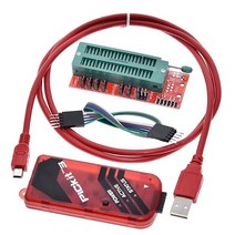 SUPERELE PICKIT2 PIC Kit2 시뮬레이터 PICKit 2 프로그래머 에뮬레이터 레드 USB 케이블 듀퐁 와이어 포함, PICKIT 3+Programming Adapter
