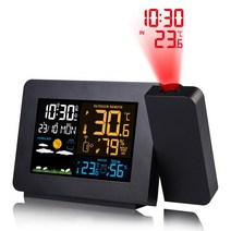 180 ° 프로젝션 알람 시계 침실 USB 충전기 스누즈 대형 LED 디스플레이 책상 벽 천장 시계 노인 프로젝터 146406, UK, 03 UK
