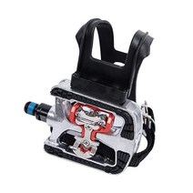 자전거페달 자전거패달 YBEKI SPD Pedal with Strap and Clip Bicycle for Exercise Bike/Dynamometer Spinning Bike