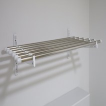 아텍스 다용도 벽선반 봉스테인레스 국내제작, 43cm, 2단, 70cm