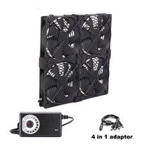 배기휀 주방용 욕실용 배기휀 고속 대형 풍량 냉각 시스템 110V 220V Btc LTC GPU 채굴 워크스테이션 120mm 12cm, 10.4fan with controller - EU