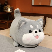동물 쿠션 바디필로우 새로운 귀여운 코기 시바 이누 개 플러시 장난감 카와이 거짓말 허스키 베개 봉제 강아지 긴 부드러운 인형 어린이 아기 선물, 3.about 70cm  dog