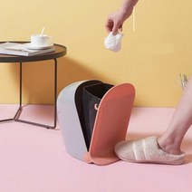 밀폐형 음쓰 휴지통 주방 부엌 음식물쓰레기통 잔반처리통, 자몽 핑크