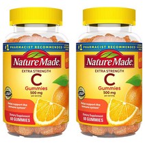 네이처메이드 비타민C 500mg 탠저린맛 60구미 2팩