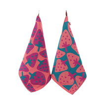 ABM 북유럽 주방타월(핑크딸기)1P 생활용품 수건 타올