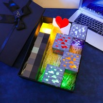 마인크래프트 Minecraft 토치 야간 조명 픽셀라이트 장난감 광부 램프 분위기, [선물]횟불+4개광산램프(훅3개+급속충전)