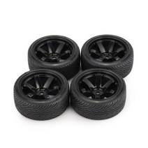 rc 휠 타이어 4Pcs RC 드리프트 자동차 바퀴 세트 하드 Kyosho MST Yokomo 3 레이싱 HSP Tamiya DS5 Drifting USUKANI, 블랙-C