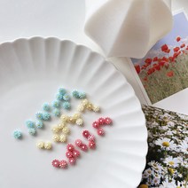 [1개]관통형 6mm 컬러 데이지 자개3-401-02비즈반지 팔찌 목걸이 DIY 재료, 옐로우
