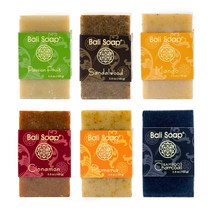 Bali Soap Variety Pack 발리비누 패션프루트 샌들우드 망고 시나몬 플푸메리아 차콜 3.5oz(100g) 6개입, 1개