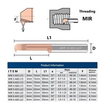 전동 천공기 2공펀치소형 보어 공구 CNC 일체형 카바이드 선반 내부 커터 MIR3 A55 A60, 05 MIR6 A55 L22
