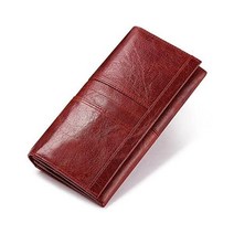 파우치 LDCHNH 스웨이드 롱 월렛 여성 매트 가죽 레이디 지갑 카드 홀더 클러치