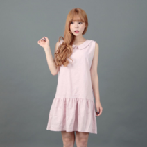 오너클랜 민소매 카라 원피스