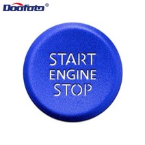 자동차원격시동 스마트 버튼 원격시동doofoto 3d car start stop engine 버튼 커버 스티커 audi a6 2020 a6l a7 a8l 2019 font 보호, 푸른