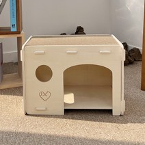 보드미펫 고양이 원목 숨숨집, B, B